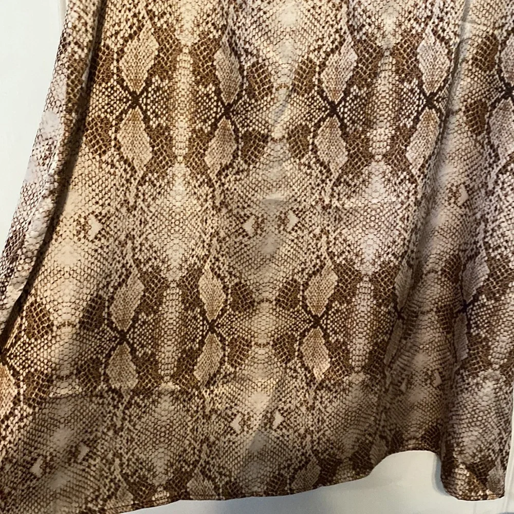 NWT- BROWN SNAKESKIN SKIRT - Picture 6 of 7